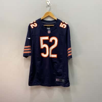 NFL Chicago Bears Mens Number 52 Khalil Mack Jersey Blue / Navy Blue / Orange 