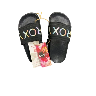 Roxy Girls' RG Slippy II Slides Size 12 (US 12, UK 11) Black