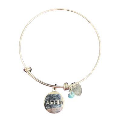  Women’s silver tone ‘Amelia’ name Bangle 