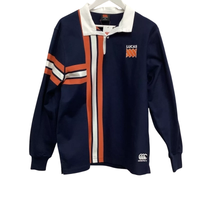 Canterbury Mens  Size M Sweatshirt Navy Blue / Orange / White 