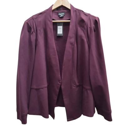 New With Tags CITY CHIC Size XXL 'Piping Praise' Jacket in Plum Colour