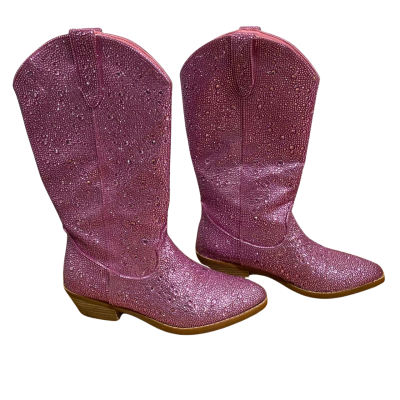  Ravello  Size 7 Pink rhinestone boots