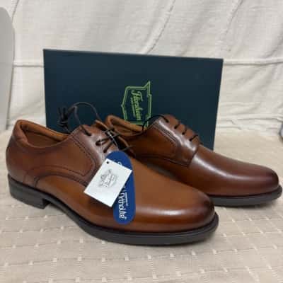 Florsheim Brookfield Leather Dress Shoes Men’s 9.5 EEE Wide Tan