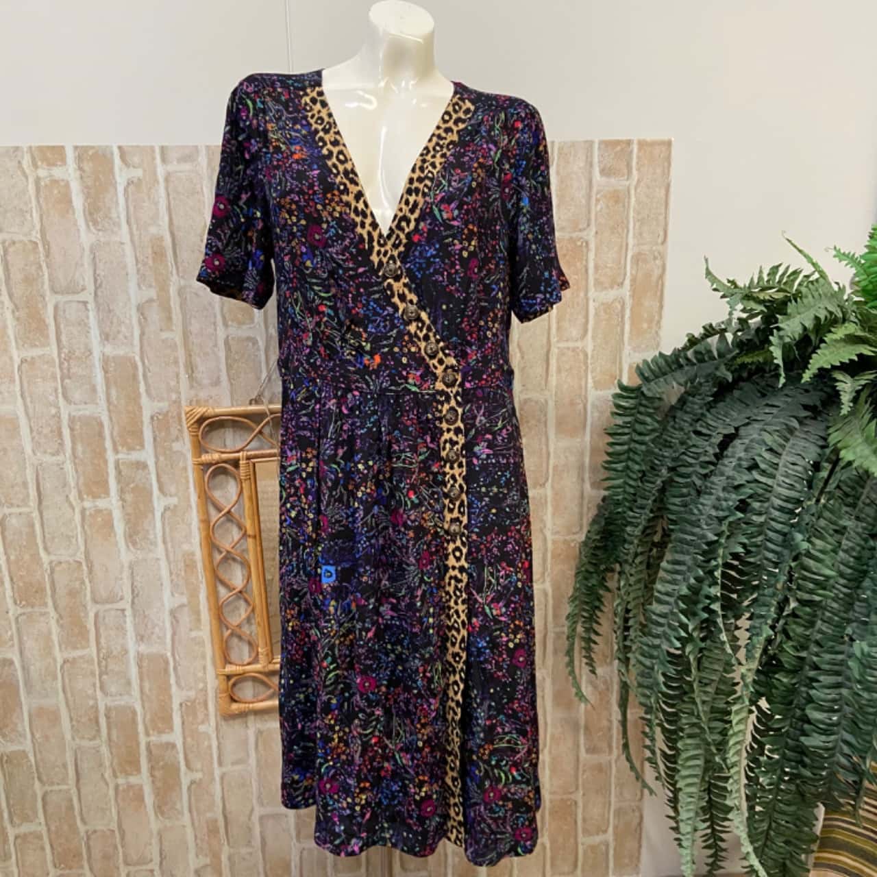 Maeve by Anthropologie Midi wrap style Dress Size 20 Multicoloured (s)