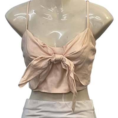 Seed Heritage Womens Size 10 Cropped/Shoestring Strap Top Pink