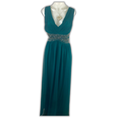  Statement QP Collection- Enchanted Gown Dark Jade (Size 14)