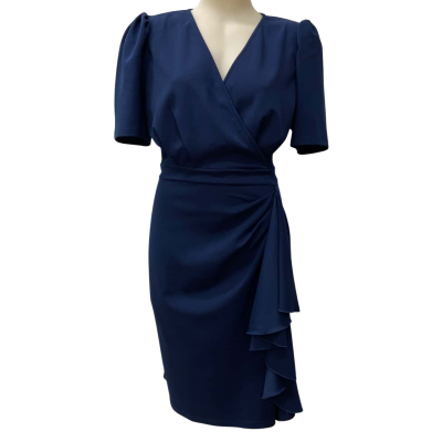 Miusol - Women's Navy Blue Midi Dress 