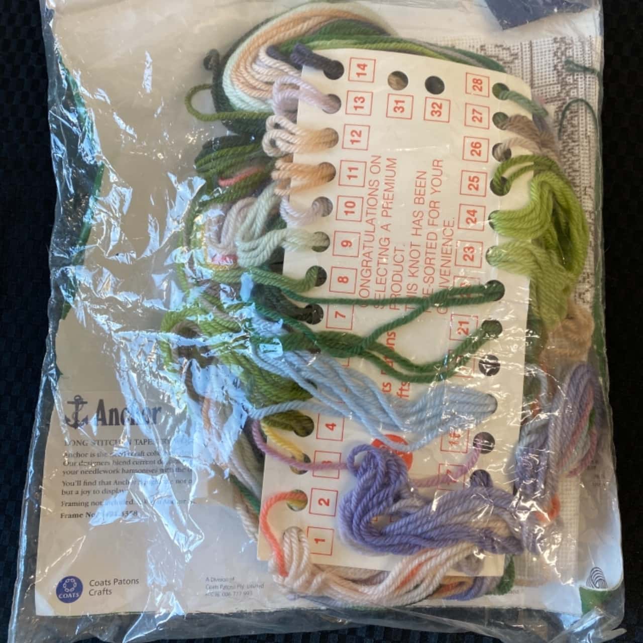 Vintage Anchor Long Stitch in Tapestry Wool Kit. Fern Cottage(s)