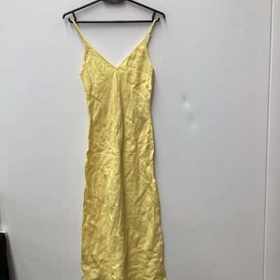 Venroy Womens  Size XS Shoestring Strap Dress Yellow 