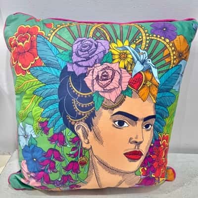 Frida Kahlo Vibrant Coloured Cushions x 2