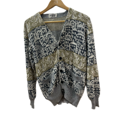 Missoni Uomo Unisex Button-down Cardigan Beige / Cream / Grey / Multicoloured / Natural / White 