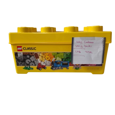 LEGO 1 kg of various Bricks with container
