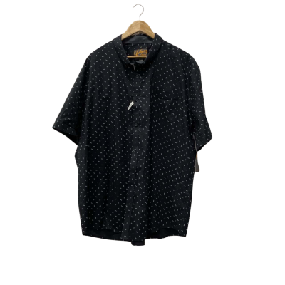 Johnny Bigg Mens  Size XXXXL Printed Shirt Black  / White 