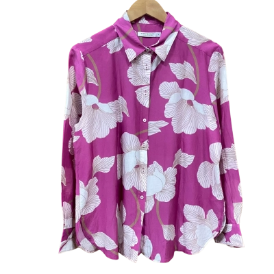 Sportscraft Magenta/White Floral Shirt Size 12