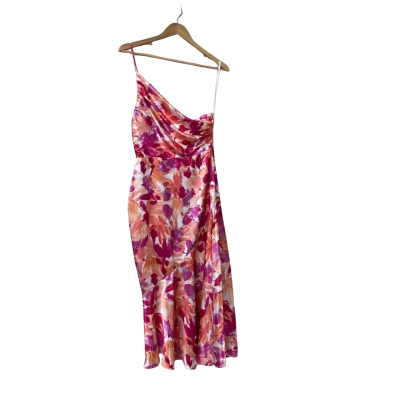 BNWT Aiyana Womens Size 10 Cocktail Dress Floral / Orange / Pink  / White 