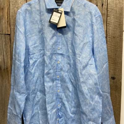 Bugatti men’s shirt linen with flower print 