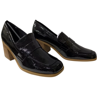 Nine West Size 10 Black Heeled Loafers