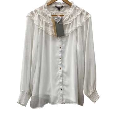 Liz Jordan Womens  Size 12 Long Sleeve Top Cream 