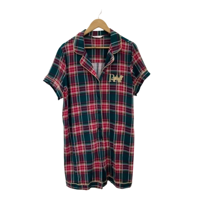 Peter Alexander Womens  Size L One Piece Pyjamas Red/ Green Tartan