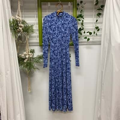 Witchery Brand New With Tags Womens  Size XXS Maxi Dress Blue 
