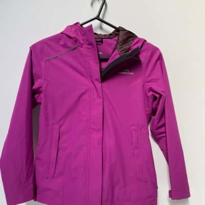 Kids Kathmandu hooded raincoat size 10 purple 