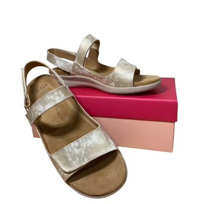 Ziera Womens Leather Shoes in smudge metal Size 40