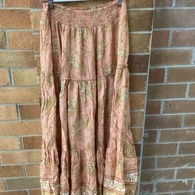 Ebby And I Womens  Size 10 Maxi Skirt Floral 
