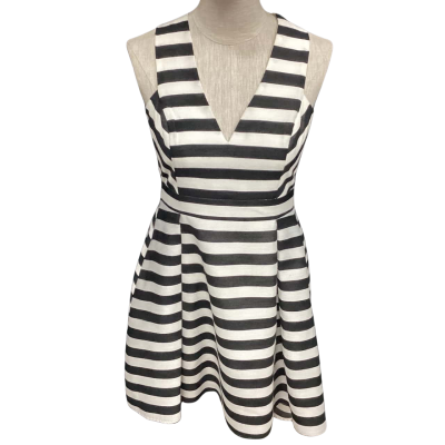 Cooper St Womens  Size 10 Sleeveless Dress  Navy Blue / Striped / White 