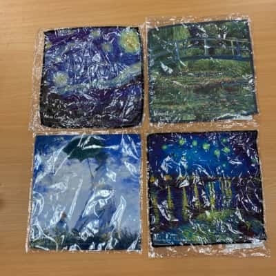 Van Gogh & Monet Flannel / Cloth - 4pce