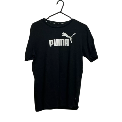 Puma Mens  Size S Short Sleeve T-shirt Black  / White 