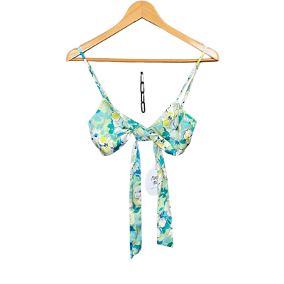 Princess Polly Green floral bralette top Women's size 8