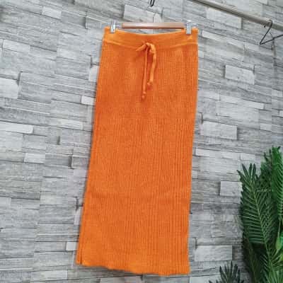 Ghanda Womens  Size S Maxi Skirt Orange 