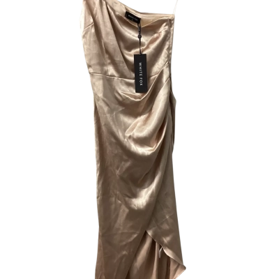 White Fox Womens  Size M Bridesmaid Dress Champagne 