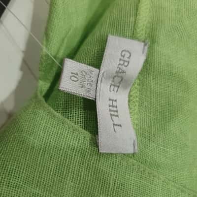 BNWT Grace Hill Womens Size 10 Short Sleeve Lime Top 