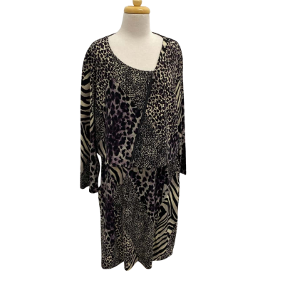 LS Collection Animal Print Dress.  Size L 