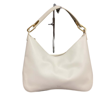 Oroton Womens Shoulder Bag Cream with Gold Accents 