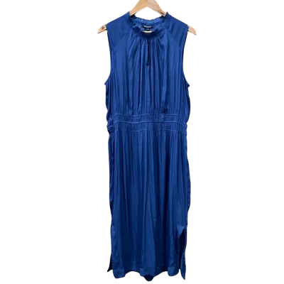 Basque Navy Blue Sleeveless Keyhole Dress Size 18