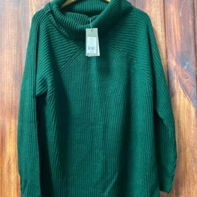 Katies Size L Olive green jumper new 