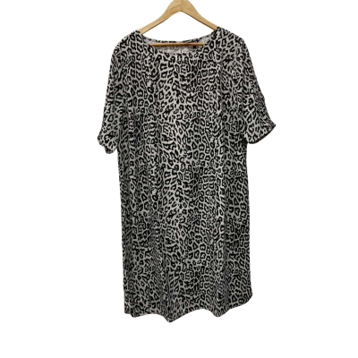 Emerge Womens Shift Dress  Size 20 Animal print / Black  / White 