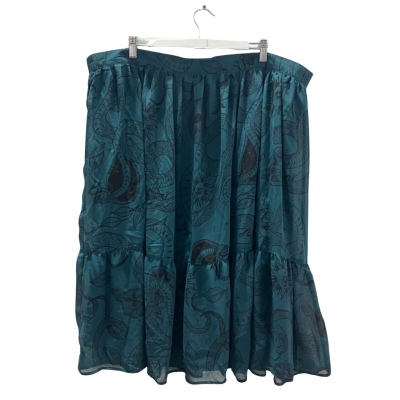 New With Tags! Hell Bunny Women's Size 22 / 4XL Teal Venom Skirt