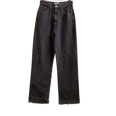 Brand New Ghanda Womens  Size 8 High Rise Worker Jeans Black Wash 