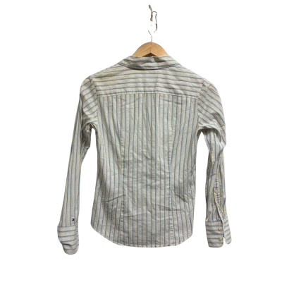 Tommy Hilfiger Womens, Size 6, pinstripe button up shirt