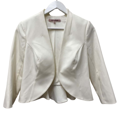 Review Womens  Size 8 Blazer Off White 