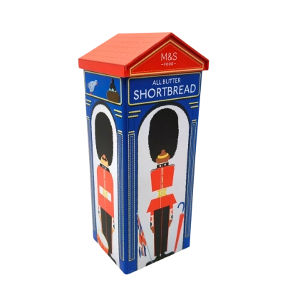 Very Collectable Changing Of The Guard Sentry Box Shortbread Tin - Minus Shortbread!  (brica shelf)