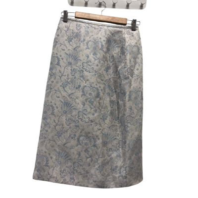 Monti Vintage Womens  Size 10 Skirt Blue / Pattern / White 