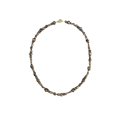 14ct Gold-filled Beaded Necklace with Pearls
