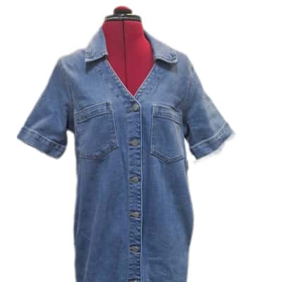 Decjuba Womens  Size 10 Denim Dress Blue 