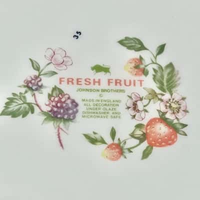 WINTER SPECIAL Johnson Brothers Fresh Fruit Dinner Plates & Cups & Saucers, 36 piece Set 