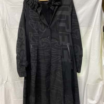 WOMENS GERMAN DESIGNER STUDIO ROUNDHOLZ BLACK SIZE SMALL JACKET