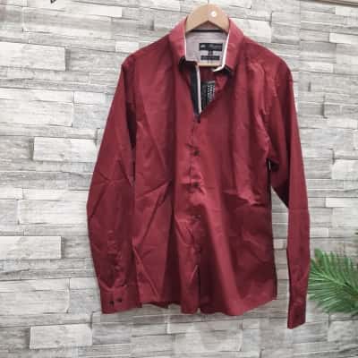 Jonathan Adams Mens  Size XL Long Sleeve Shirt Maroon 